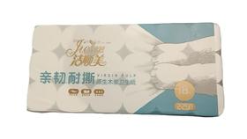 洁顺美亲韧耐撕原生木桨卫生纸18卷/提(E3-01-02)