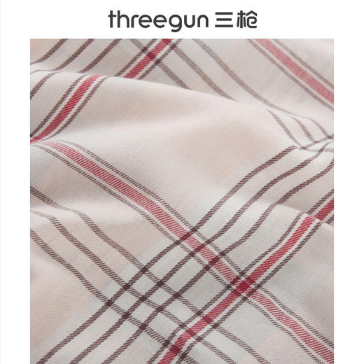 Threegun三枪 【纯棉】彩格翻领开襟长袖长裤女士家居套家居服-81838D111 商品图9