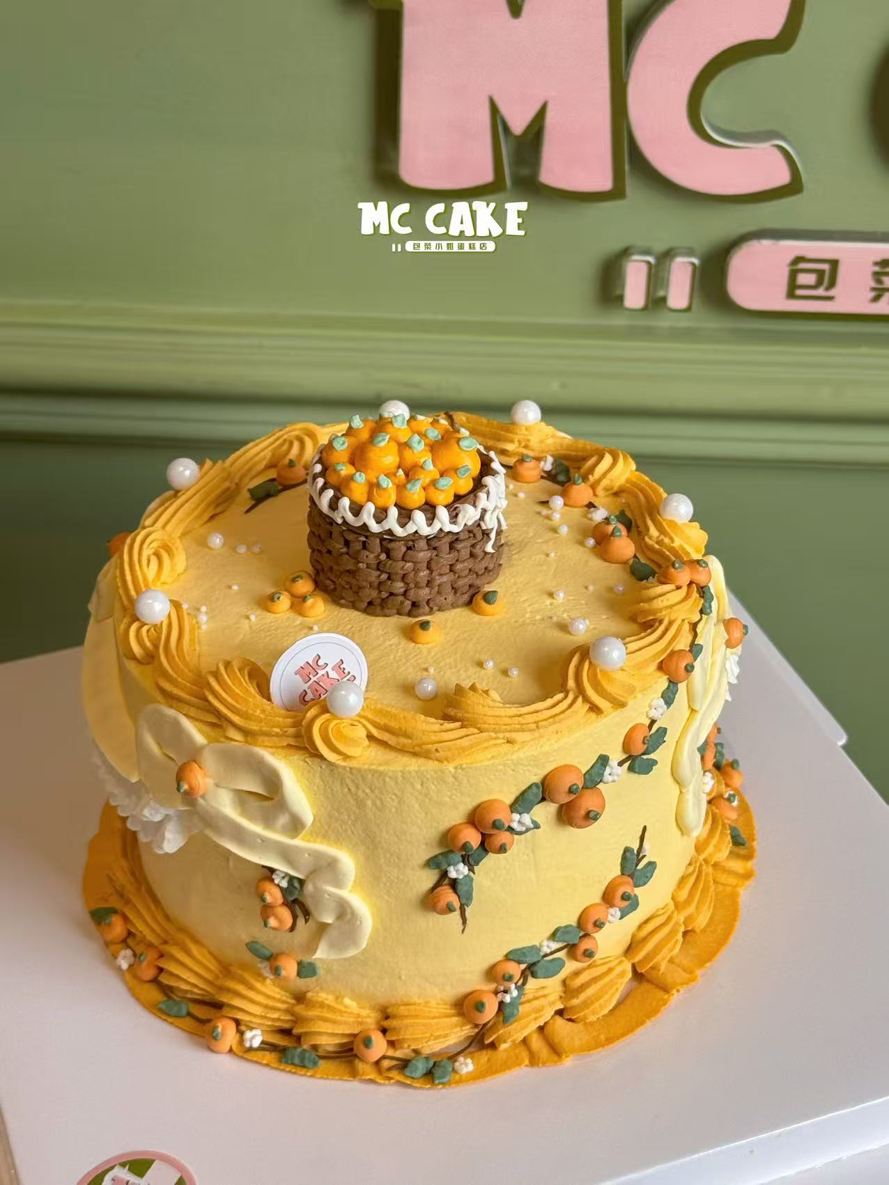 柿柿如意裱花蛋糕