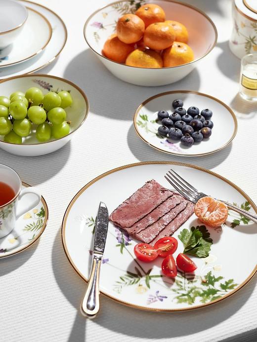 Noritake 则武NEW MORNING欧式田园风小清新白瓷家用高颜值餐盘NEW MORNING 6人28头套装 商品图1