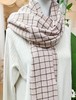MH竹纤维女士时尚小格子流苏围巾67108 商品缩略图5