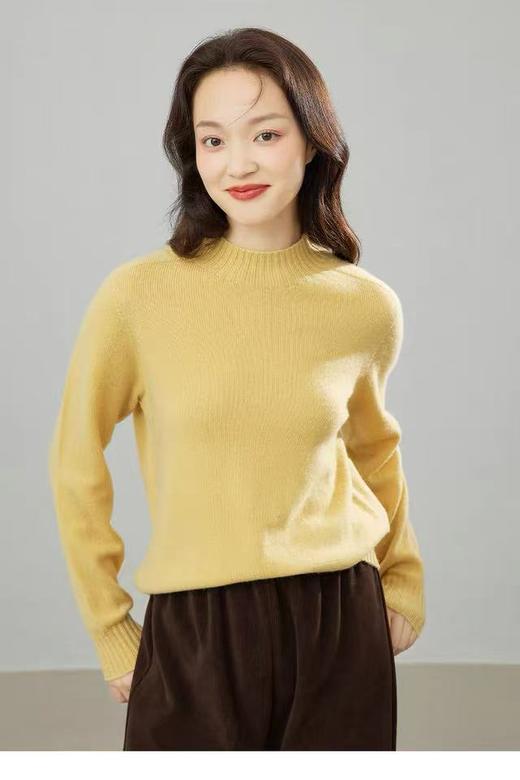 【超值特卖】100%羊毛针织半高领打底衫羊毛衫-喜出 商品图1