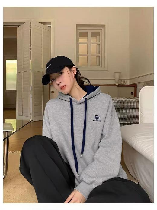 赵露思同款🔥🔥🔥奥粒绒【重工刺绣】95%棉 连帽款～加绒厚款卫衣-喜出 商品图1