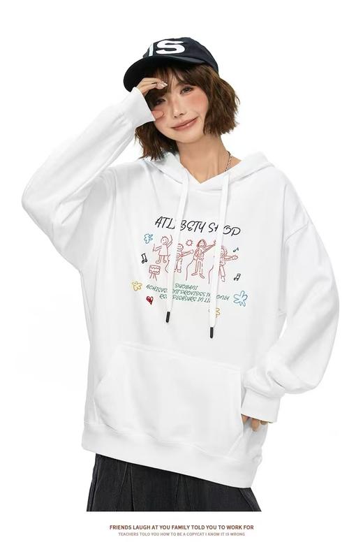 2026【潮牌卫衣】内里毛圈～（连帽）设计感音乐人物宽松大版卫衣-喜出 商品图2