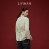 LIYIHAN写意集 2025冬季新款新中式棉质提花外套保暖米白色女夹克 商品缩略图4