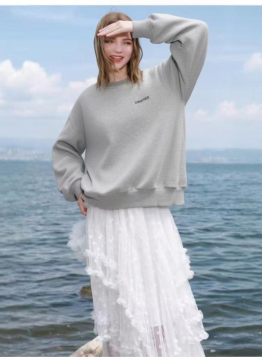 清了！清！不支持退货【自营】品质！清货不退Cold Cold品牌【工艺卫衣】🔥🔥🔥100%棉～灰色百搭磨毛加绒中厚冬季卫衣-喜出 商品图1