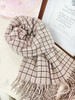 MH竹纤维女士时尚小格子流苏围巾67108 商品缩略图3