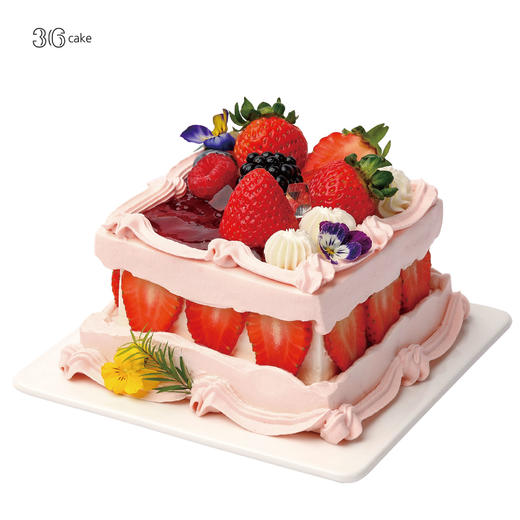 芭蕾草莓 ‧ 红颜 草莓伯牙红丝绒 蛋糕，可选5,6,8英寸 商品图4