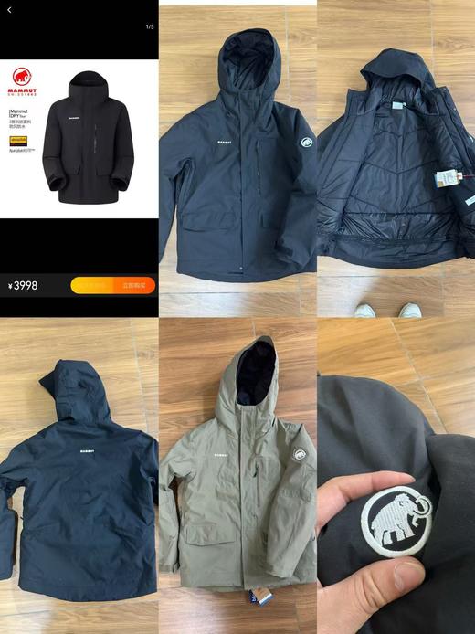 现货 猛犸象的风客防水棉服..只有几件，超帅气的工装款... 商品图0