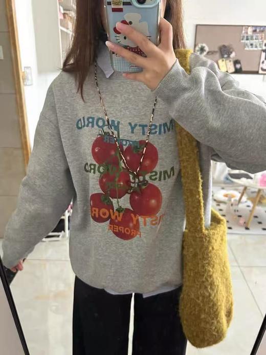 🔥🔥【潮牌卫衣】圆领牛奶绒～情侣款3D逼真加绒牛奶绒卫衣-喜出 商品图1