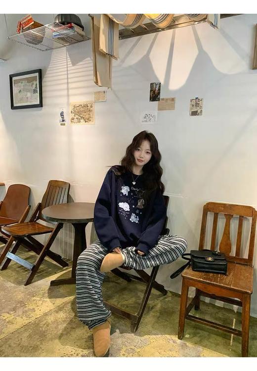 清了！清！不支持退货【自营】【工艺卫衣】egg品牌爆款～狗狗印花短款卫衣-喜出 商品图3