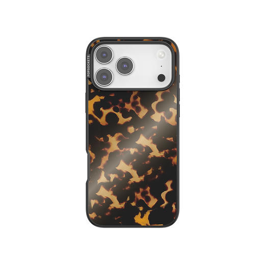【蕾丝花序】琥珀光斑 POPCASE手机壳 MagSafe Popcase磁吸款 镜面壳 黑色 iPhone17/16/15/14/13 商品图2