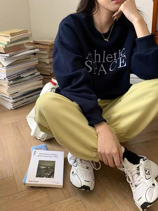 清了！清！不支持退货【自营】【工艺卫衣】egg品牌爆款～重工刺绣～精致字母刺绣宽松短款卫衣-喜出 商品图5