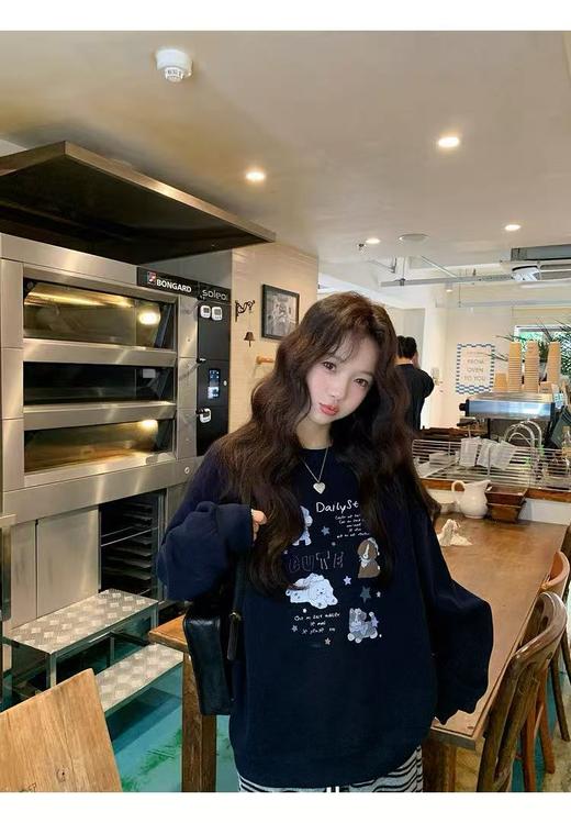 清了！清！不支持退货【自营】【工艺卫衣】egg品牌爆款～狗狗印花短款卫衣-喜出 商品图2