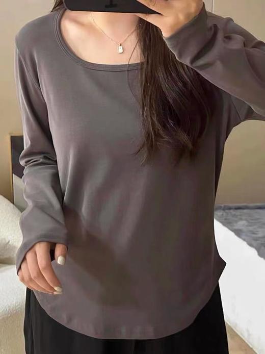 女王节抢购价-不支持退【自营】【超值特卖】K517方圆领长袖打底衫打底衫-喜出 商品图3