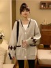 【韩系毛衣】中长菱形格针织中款开衫毛衣-喜出 商品缩略图0