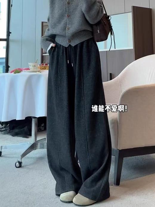 🔥🔥【2025爆款休闲裤】加绒呢料～8838呢料窄版慵懒风休闲裤-喜出 商品图3
