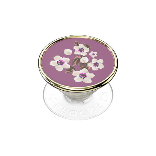 【蕾丝花序】微醺梨花 POPGRIP泡泡骚手机粘贴式气囊支架 Enamel金属珐琅系列 紫色 商品图0