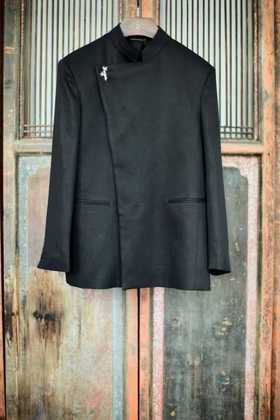 盛唐牡丹 | 精纺天丝羊毛斜襟男士外套