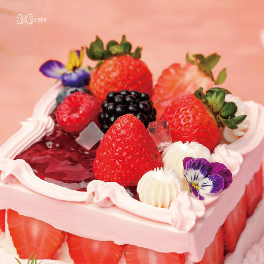 芭蕾草莓 ‧ 红颜 草莓伯牙红丝绒 蛋糕，可选5,6,8英寸 商品图1