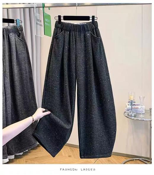 🔥🔥【2025爆款休闲裤】银河星空细闪～7581内里加绒休闲弯刀休闲裤-喜出 商品图3