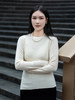 盛唐婧 | 重磅精纺羊毛圆领宽松打底-白色 商品缩略图0