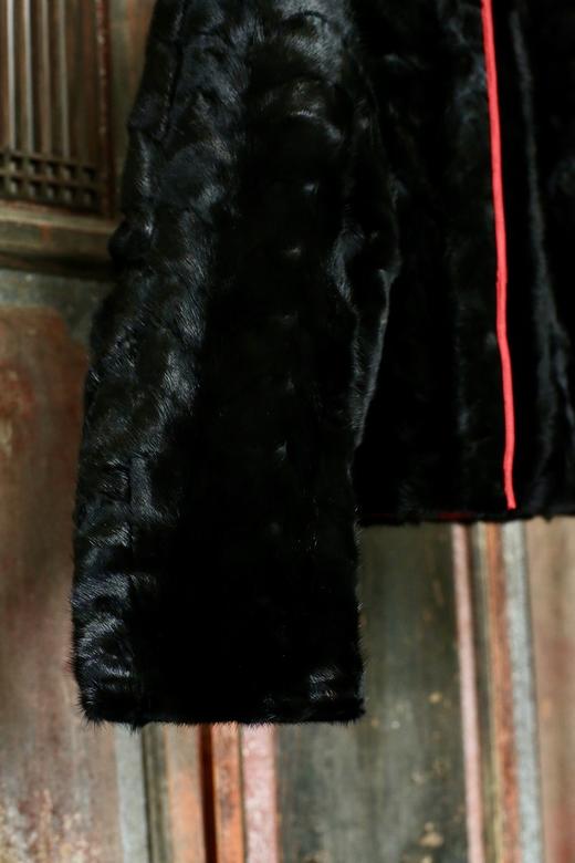 盛唐牡丹 | 水貂拼梅兰竹菊漳缎双面穿外套（里红色） 商品图2