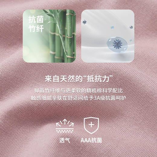 Threegun三枪 【抗菌棉】印花圆领女士长袖上衣打底衫-24196A011 商品图10