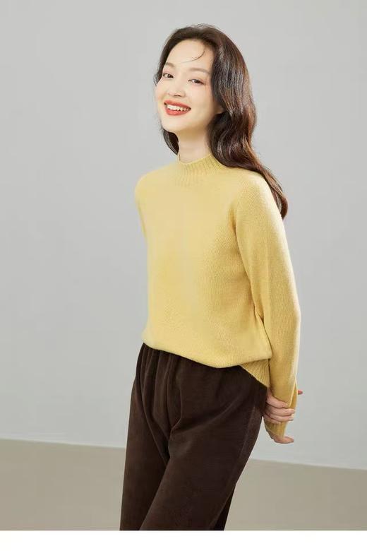 【超值特卖】100%羊毛针织半高领打底衫羊毛衫-喜出 商品图2