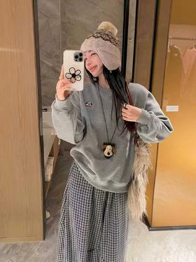 女王节抢购价-不支持退【自营】🔥🔥🔥品质奥粒绒【重工刺绣】95%棉 2025 爆款可爱狗狗加绒宽松短款卫衣-喜出