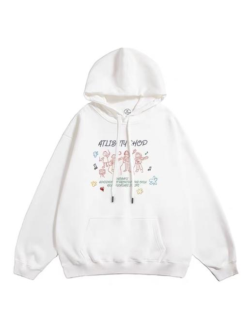 2026【潮牌卫衣】内里毛圈～（连帽）设计感音乐人物宽松大版卫衣-喜出 商品图1