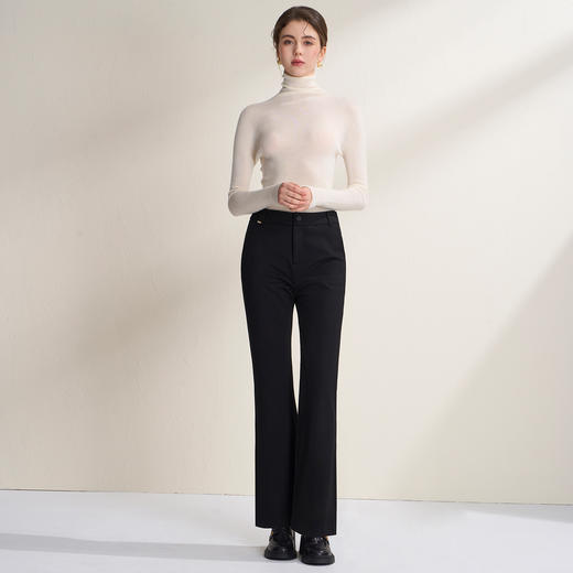 EITIE爱特爱时尚微喇显瘦修身中腰御寒保暖羽绒裤D2505921 商品图1