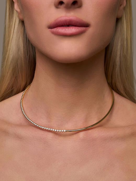 北京仓｜Lili Claspe-Reese-瑞茜 金色 网球 锆石 项圈［美国设计师］ 商品图0