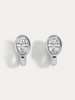 订购8周到｜Lili Claspe-Rhea Oval-银色 锆石 耳环［美国设计师］ 商品缩略图1