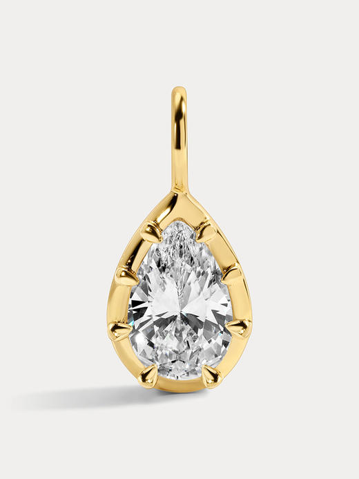 订购8周到｜Lili Claspe-Mara Pear-金色 锆石 吊坠［美国设计师］ 商品图0