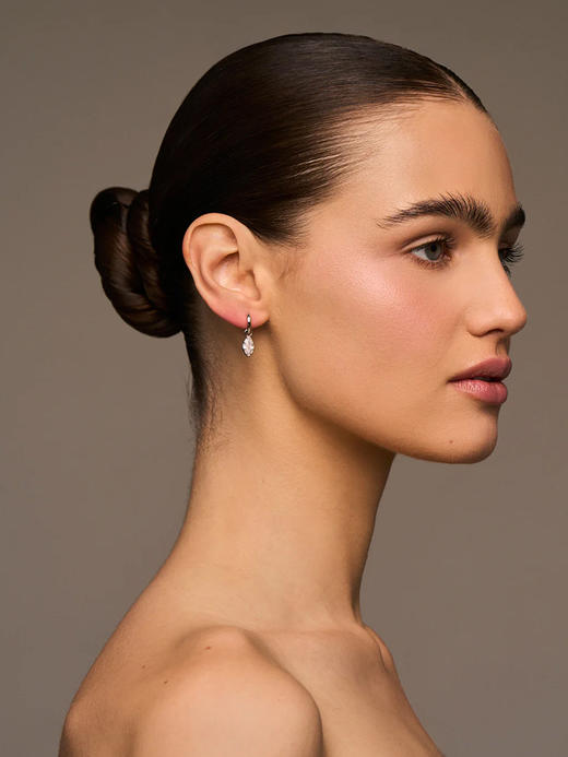 订购8周到｜Lili Claspe-Estelle Marquise-银色 马眼形锆石 吊坠 耳环［美国设计师］ 商品图0