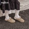 预售|Safiya/索菲娅2025冬季加绒保暖复古休闲百搭外穿毛毛包头勃肯拖SFD4110098 商品缩略图10