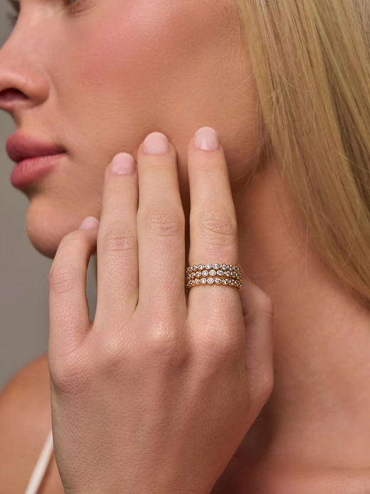 订购8周到｜Lili Claspe-Reese-瑞茜 金色 迷你 叠叠乐 锆石 戒指［美国设计师］ 商品图2