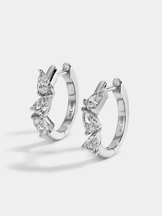 订购8周到｜Lili Claspe-Bryn-布林 银色 锆石 大号 耳环［美国设计师］ 商品图1