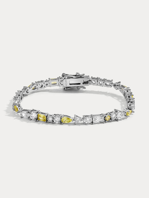 北京仓｜Lili Claspe-Mavis Tennis-网球 银色 双色锆石 手链［美国设计师］ 商品图0