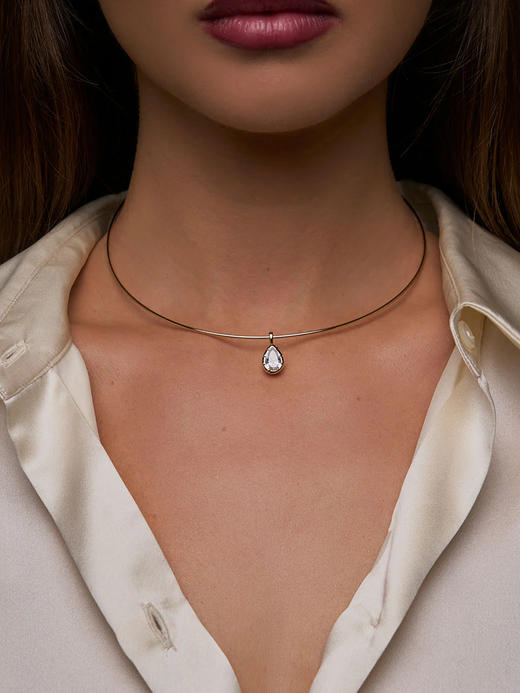 订购8周到｜Lili Claspe-Mara Pear-双色 锆石 吊坠［美国设计师］ 商品图1