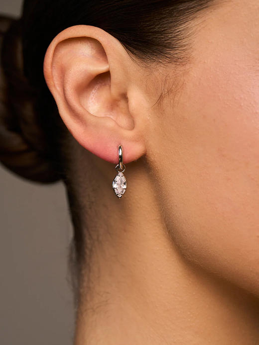 订购8周到｜Lili Claspe-Estelle Marquise-银色 马眼形锆石 吊坠 耳环［美国设计师］ 商品图3