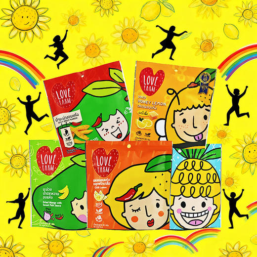 LOVE FARM蜂蜜风味柠檬干/辣味柠檬干/辣味芒果干/鱼露味芒果干(蜜饯)30g休闲零食 创意果干152900/152901/152902/152903 商品图0