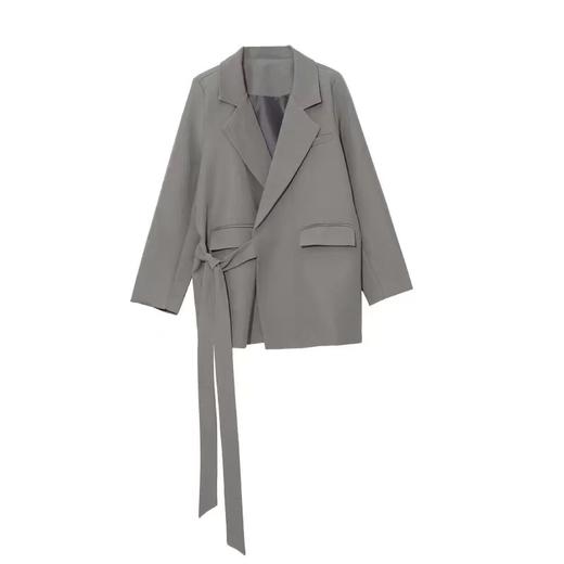 参与8折活动 ！超级福利【诗铭洛可】2026W752西服外套侧系带显瘦遮肉气场外套 商品图4