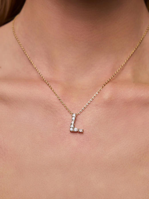 订购8周到｜Lili Claspe-Mavis Letter-字母 金色 锆石 吊坠 项链［美国设计师］ 商品图7