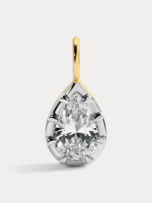 订购8周到｜Lili Claspe-Mara Pear-双色 锆石 吊坠［美国设计师］ 商品图0