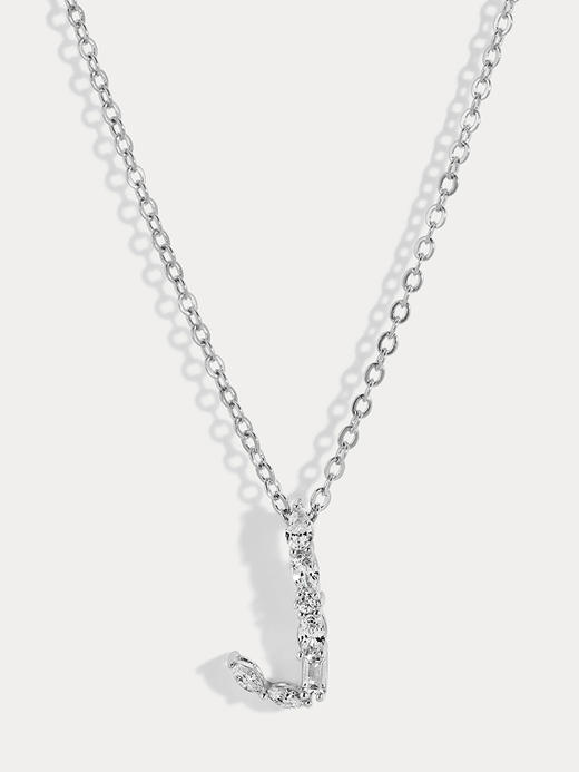 订购8周到｜Lili Claspe-Mavis Letter-字母 银色 锆石 吊坠 项链［美国设计师］ 商品图3
