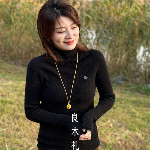 【预售7天】良木礼山羊绒高领打底（D251101809） 商品图9
