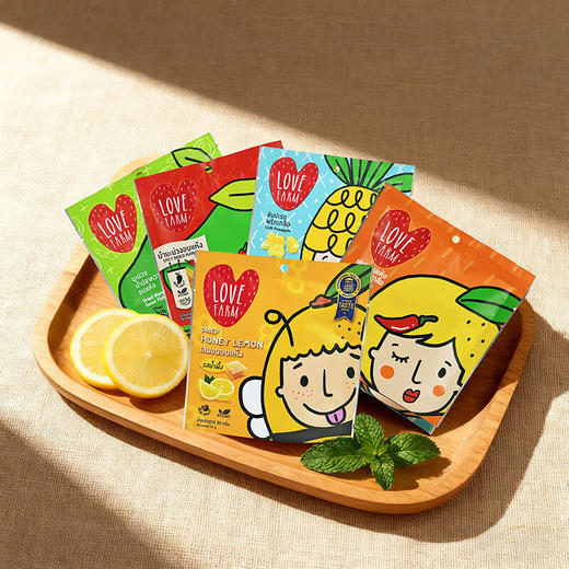 LOVE FARM蜂蜜风味柠檬干/辣味柠檬干/辣味芒果干/鱼露味芒果干(蜜饯)30g休闲零食 创意果干152900/152901/152902/152903 商品图1