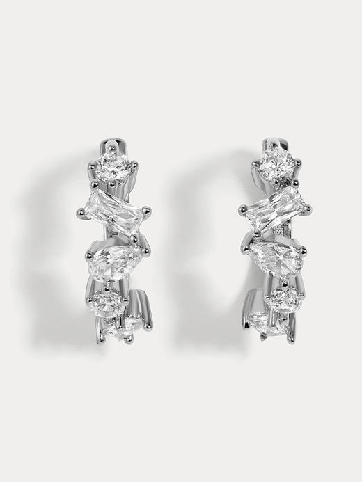 订购8周到｜Lili Claspe-Mavis-梅维斯 银色 锆石 耳环［美国设计师］ 商品图2